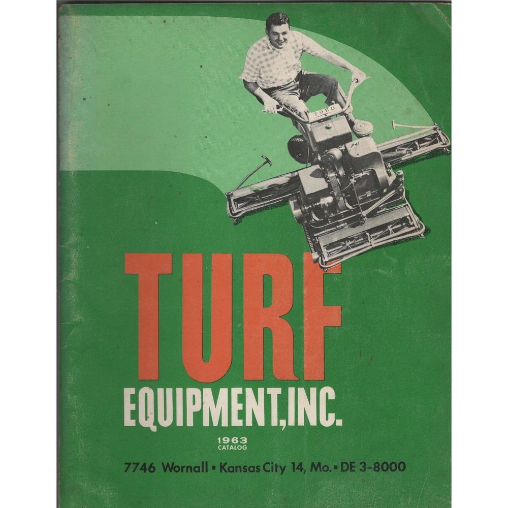 1963 Turf Equipment Inc Catalog Toro Workmaster Lawn Mower Golf Course Vintage